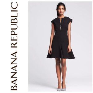 Banana Republic Fit & Flair Flounce Hem Dress